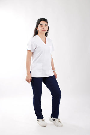 Ruby - Üst Beyaz Alt Lacivert (Takım) - OksijenUniform