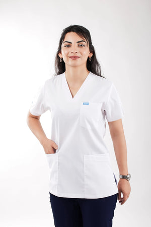 Ruby - Üst Beyaz Alt Lacivert (Takım) - OksijenUniform