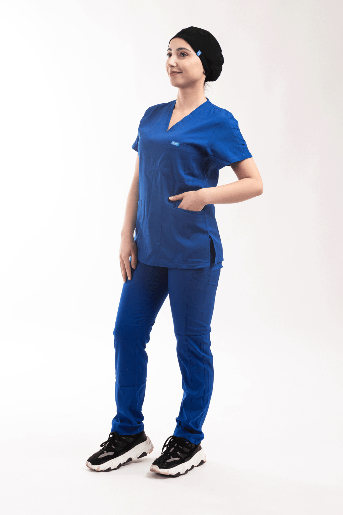 Siyah Likralı Cerrahi Bone - OksijenUniform